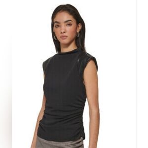 #71 DKNY Black Sleeveless Blouse